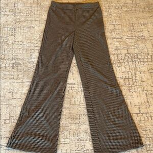 Woman's Black & White Herringbone High Waist Stretch Pants